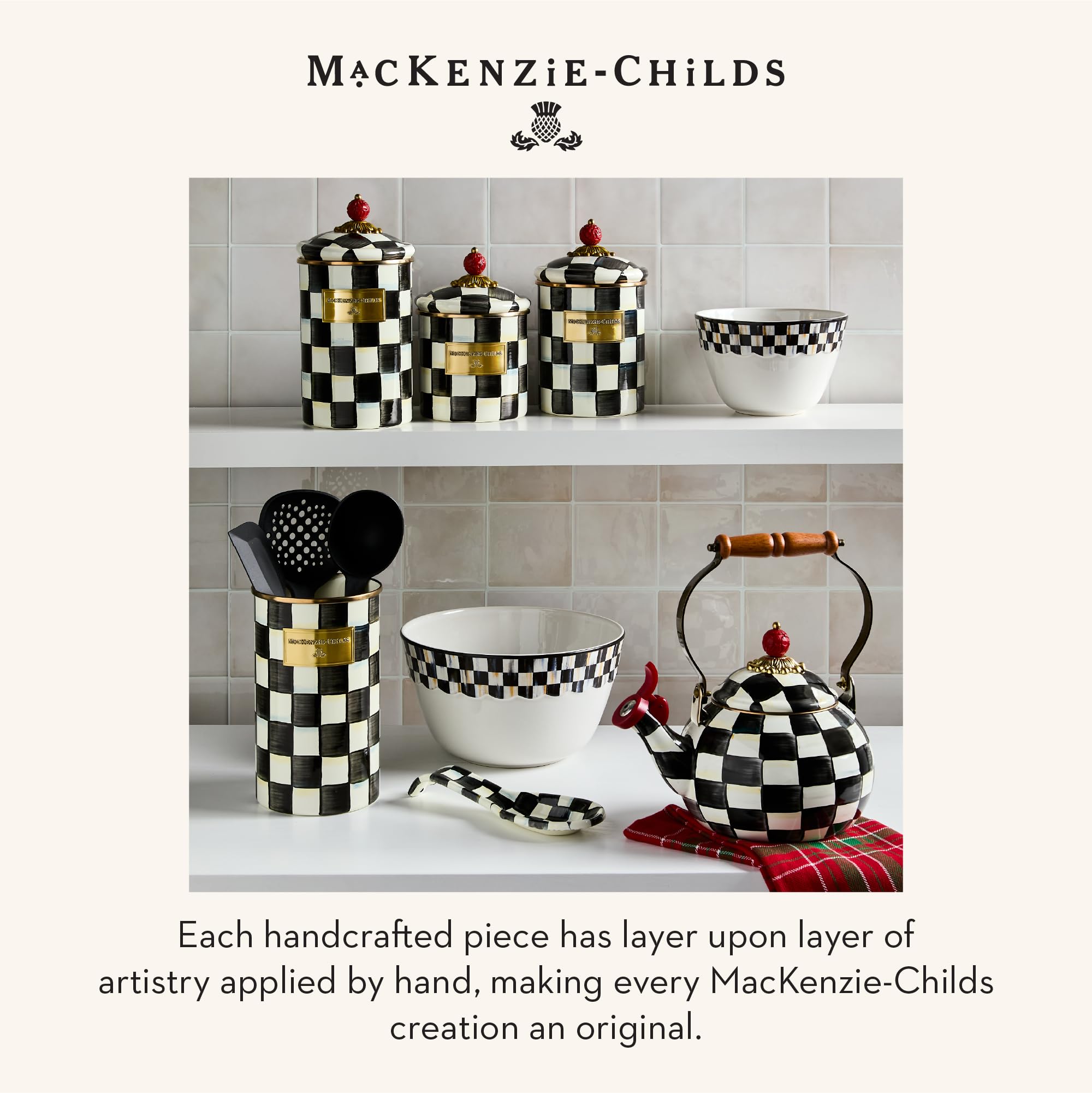 Amazon.com: MACKENZIE-CHILDS Enamel Whistling Tea Kettle